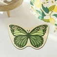 thumbnail image 2 of Btomtd 15.74' x 23.62' Butterfly Bath Rug Diatom Floor Mat Kitchen Cover Secure Grip Bathroom Living Room Carpet Decor, Green, 2 of 6