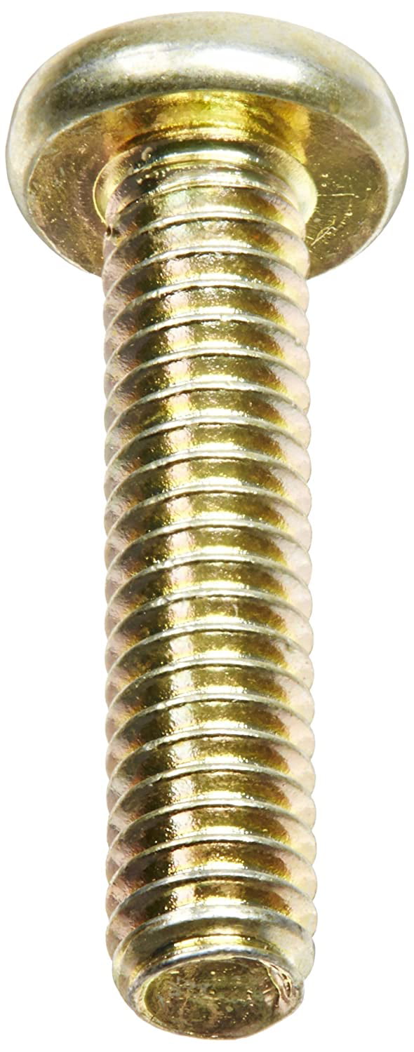Steel Pan Head Machine Screw #1 Phillips Drive Fully Threaded #4-40 Thread Size Imported Zinc Plated Pack of 25 2-1/2 Length Meets ASME B18.6.3