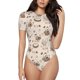 thumbnail image 1 of Fotbe Chicken With Floral Body de Mujer con Cuello Redondo y Mangas Cortas, Sin Mangas Ajustado, Suave, Cómodo y Básico-XX-Large, 1 of 7