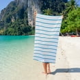 thumbnail image 6 of Arkwright Las Rayas Beach Towel (4 Pack), Ring Spun Cotton Pool Towel - 30x60 in., Blue Stripes, 6 of 10