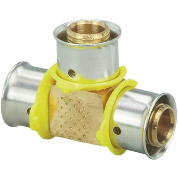 Viega 94032 PureFlow 3/4 in. x 1/2 in. x 1/2 in. Zero Lead Bronze Press Tee