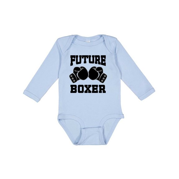 Inktastic Boxing Future Boxer Boys or Girls Long Sleeve Baby Bodysuit