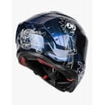 thumbnail image 3 of Casco Abatible De Moto Kov Snow Rick Galactic Azul Tornasol, 3 of 4