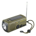 thumbnail image 1 of Outdoor Portable Solar Charging Hand Crank USB Rechargeable with Flashlight SOS AMFM Cell Phone Army green, 1 of 7