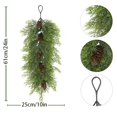thumbnail image 3 of Clearance Under $4, Artificial Teardrop Swag Hanging Greenery Faux Pine and Cedar Accent with Cones for Front Door Mantel and Window Decor, 61cm(D), 3 of 4
