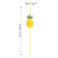 thumbnail image 4 of REOFLYUP Drinking Straws Yellow Pineapple Shape 30Pcs 9.4 x 1.6 x 1.6In, 4 of 5