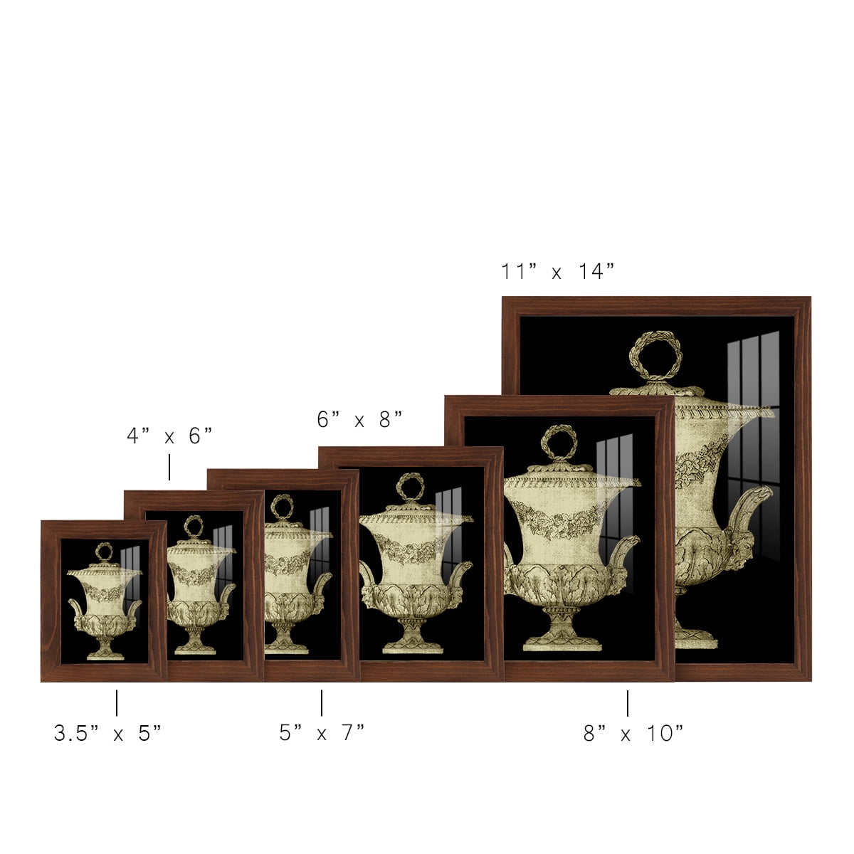 Garden Antiquities III -Framed Print w/glass-Chestnut