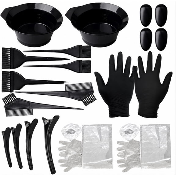 22 Piece Hair Coloring Kit, Hair Dye Brush, Comb and Mixing Bowl Set, TIKA