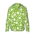 thumbnail image 2 of Picia Green White Flowers Women's Men's UPF 50+ Sun Protection Hoodie Shirt Long Sleeve SPF Fishing Outdoor UV Hiking Lightweight Shirts-X-Large, 2 of 9