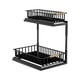 thumbnail image 1 of Organizador de fregadero deslizante de 2 niveles para cocina, baño, organizador y estante de almacenamiento, negro/blanco, 1 of 4