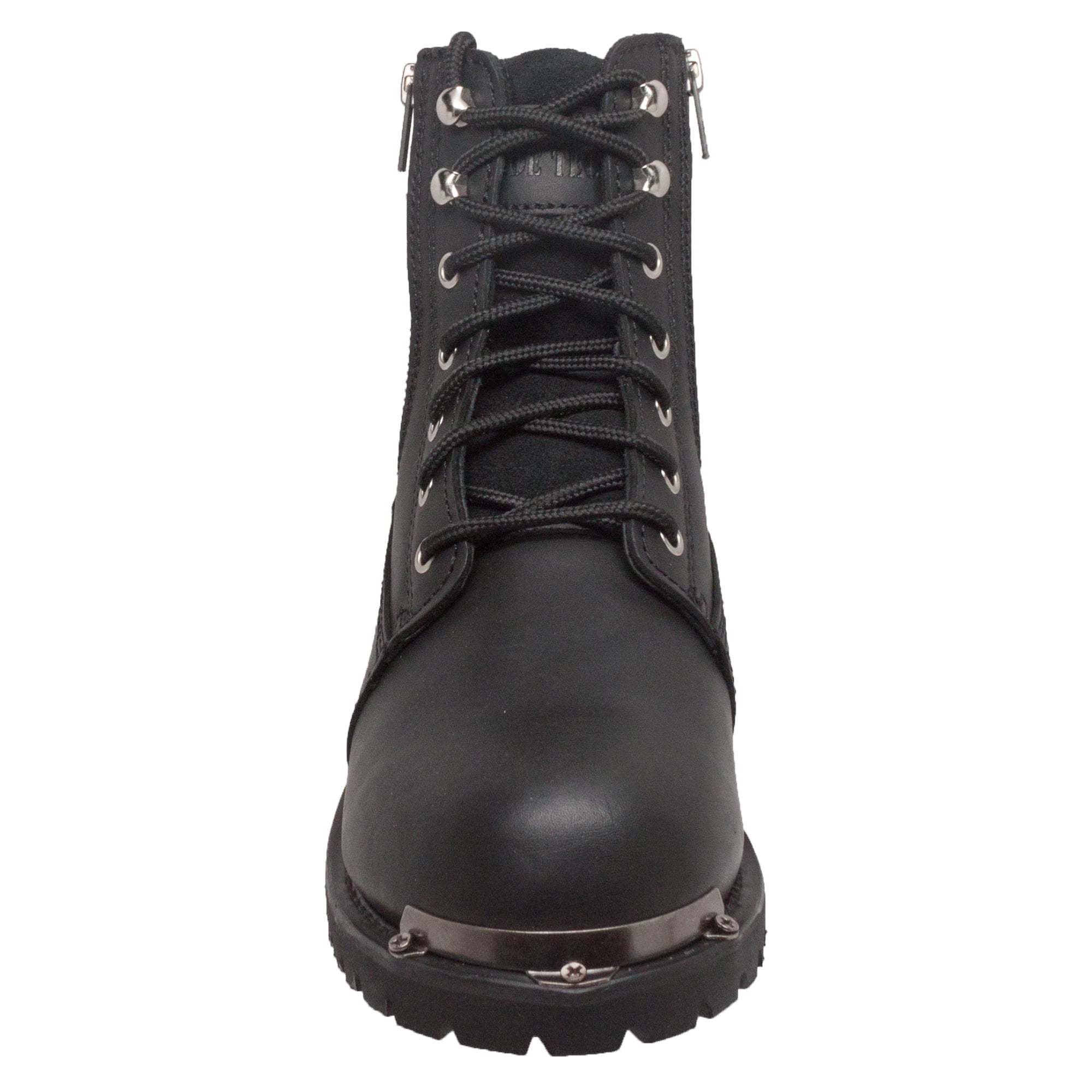 Womens 6' Reflective Double Zipper Biker Boot