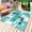 White, variant on Yellow Black Outdoor Rug for Patio/Deck/Porch, Non-Slip Large Area Rug 4 x 6 Ft, Modern Abstract Art Botanical Indoor Outdoor Rugs Washable Area Rugs, Reversible Camping Rug Carpet Runner