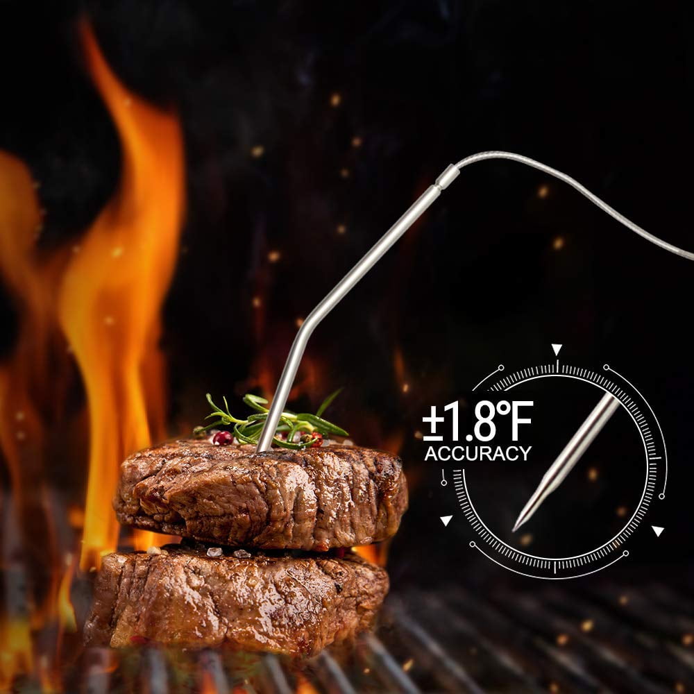 ThermoPro Twin TempSpike 500FT Truly Wireless Meat Thermometer with 2 Meat  Probes and Signal Booster iOS / Android compatible 