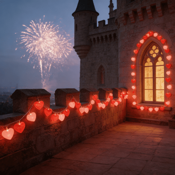 LED Heart String Lights | 6.56FT Romantic Two Color String Lights Room Decor | Battery Operated Fairy Lights for Valentines Day, Bedroom, Party, Anniversary Proposal | 1 Pack