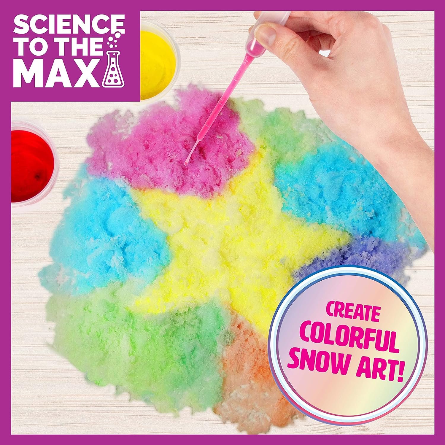 Science to The Max Rainbow Snow- Create 2 Gallon of Colorful and Reusable Snow- 7 Science Experiments Included - Stem Activity Kit for Boys & Girls 8+- Snow for Winter Display - image 5 of 10