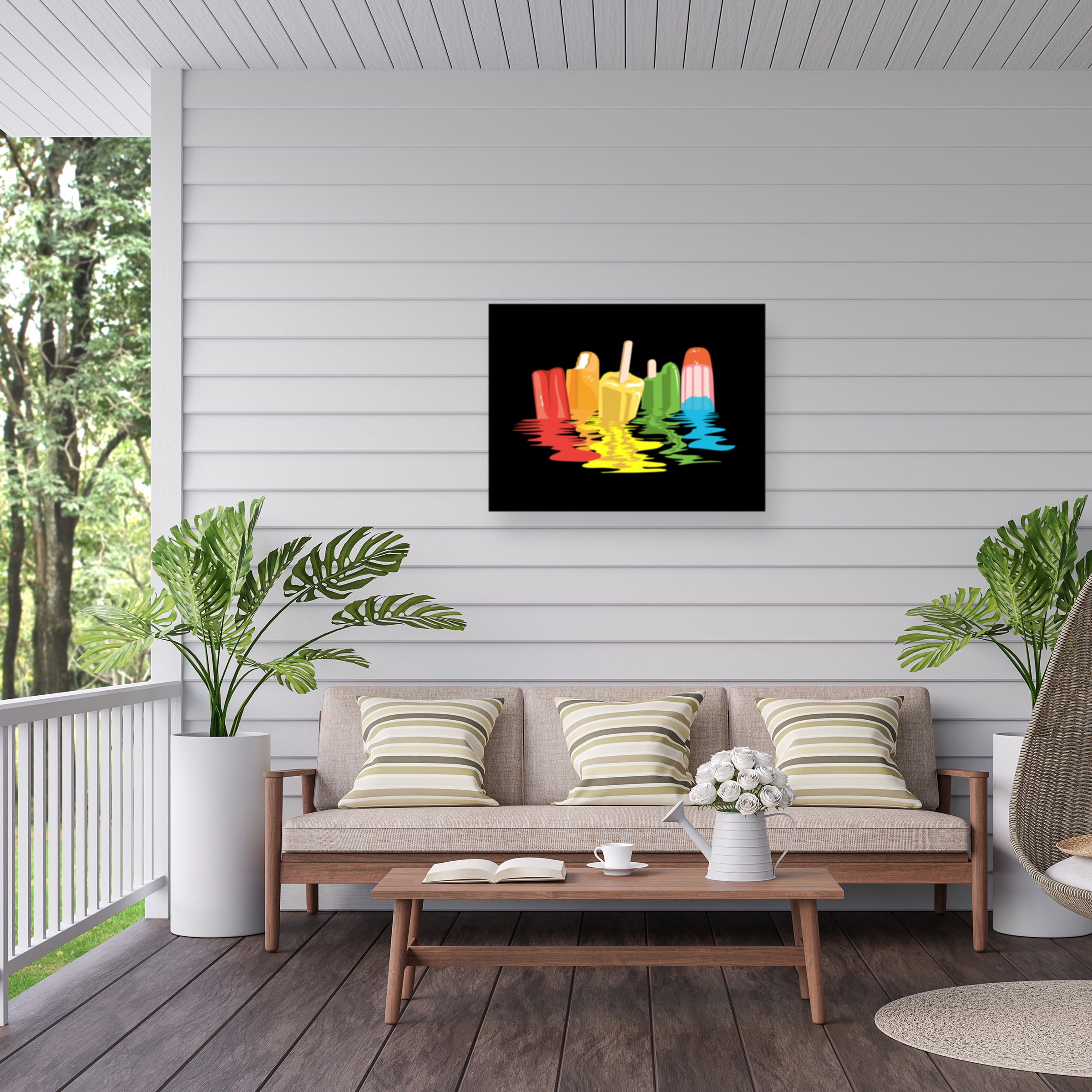 Rachel Caldwell 'Melted Summer Dreams' Outdoor Canvas 35x47