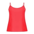 thumbnail image 4 of Scyoekwg Sleeveless Tops for Women Crewneck Cotton and Linen T Shirts Spaghetti Strap Camisole Tank Tops Casual Solid Color Vest Trendy Summer Loose Fit Blouse Red M, 4 of 8