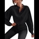 thumbnail image 3 of Camisas con Botones para Mujer, Blusas de Otoño para Mujer, Blusas Informales de Negocios para Mujer Negro XL, 3 of 9