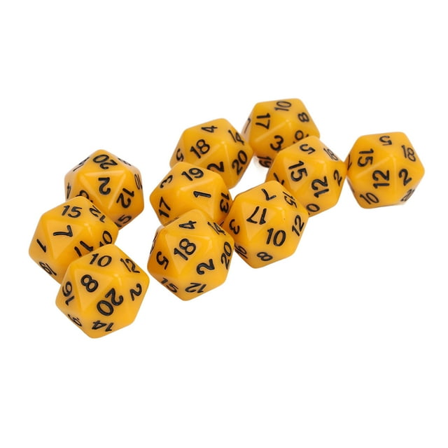 Ensemble Polyédrique en Plastique Léger et Portable de 10 Pcs avec Chiffres Transparents, Matériau Durable, Idéal pour les Jeux de Rôle et les Jeux de Table