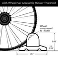 thumbnail image 2 of Duzzy Presa de agua con umbral de ducha plegable de 98 pulgadas, ideal para acceso en silla de ruedas, adecuada para duchas para discapacitados ADA, 2 of 5