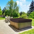 thumbnail image 5 of COVERS&ALL Hot Tub Cover/Spa Cover 12 Oz Waterproof - 100% Weather Resistant Outdoor Square Spa Cover with Elastic for Snug Fit (14" H x 96" W x 96" D, Coffee), 5 of 7