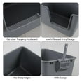thumbnail image 3 of 2-Pack Plastic Open Litter Box, High Sides Cat Litter Pan with , Grey, 3 of 7