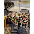 thumbnail image 6 of Square Outdoor Tablecloth with Umbrella Hole Pineapple Outside Table Cloth Waterproof Patio Table Cover Summer Fruit Strawberry Peach Watermelon Zipper Tablecloths for Picnic Party Camping 60x60 Inch, 6 of 8
