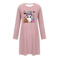 thumbnail image 3 of Hvot&aat Ladies' Halloween Cute Funny Mini Dresses Round Neck Long Sleeve Dress Pajamas Sleep Shirts, 3 of 5