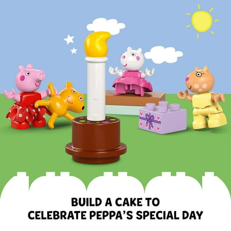 LEGO DUPLO Peppa Pig Birthday House, Build & Rebuild Toddler Toy, 10433