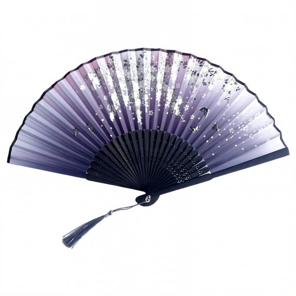 BESTSKY Folding Fan No-Friction Mechanism Folding Fans Handheld Boots on the Ground Fan Style2