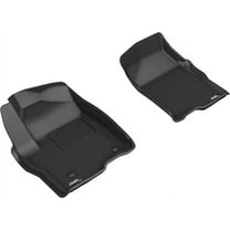 3D MAXpider Custom Fit Kagu Floor Mat (Black) Compatible with GMC Sierra 1500/Chevrolet Silverado 1500 Double/Crew Bucket Seats 2019-2025 - Front Row