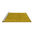 thumbnail image 2 of Ahgly Company Machine Washable Indoor Rectangle Oriental Yellow Industrial Area Rugs, 2' x 5', 2 of 4