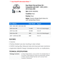 thumbnail image 2 of Rear Brake Pad and Rotor Kit - Compatible with 2007 - 2012, 2015 - 2016 Volvo S80 2008 2009 2010 2011, 2 of 2