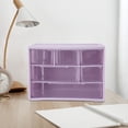 thumbnail image 3 of Desktop cosmetic storage box drawer-style six-grid acrylic storage box dustproof Purple, 3 of 9