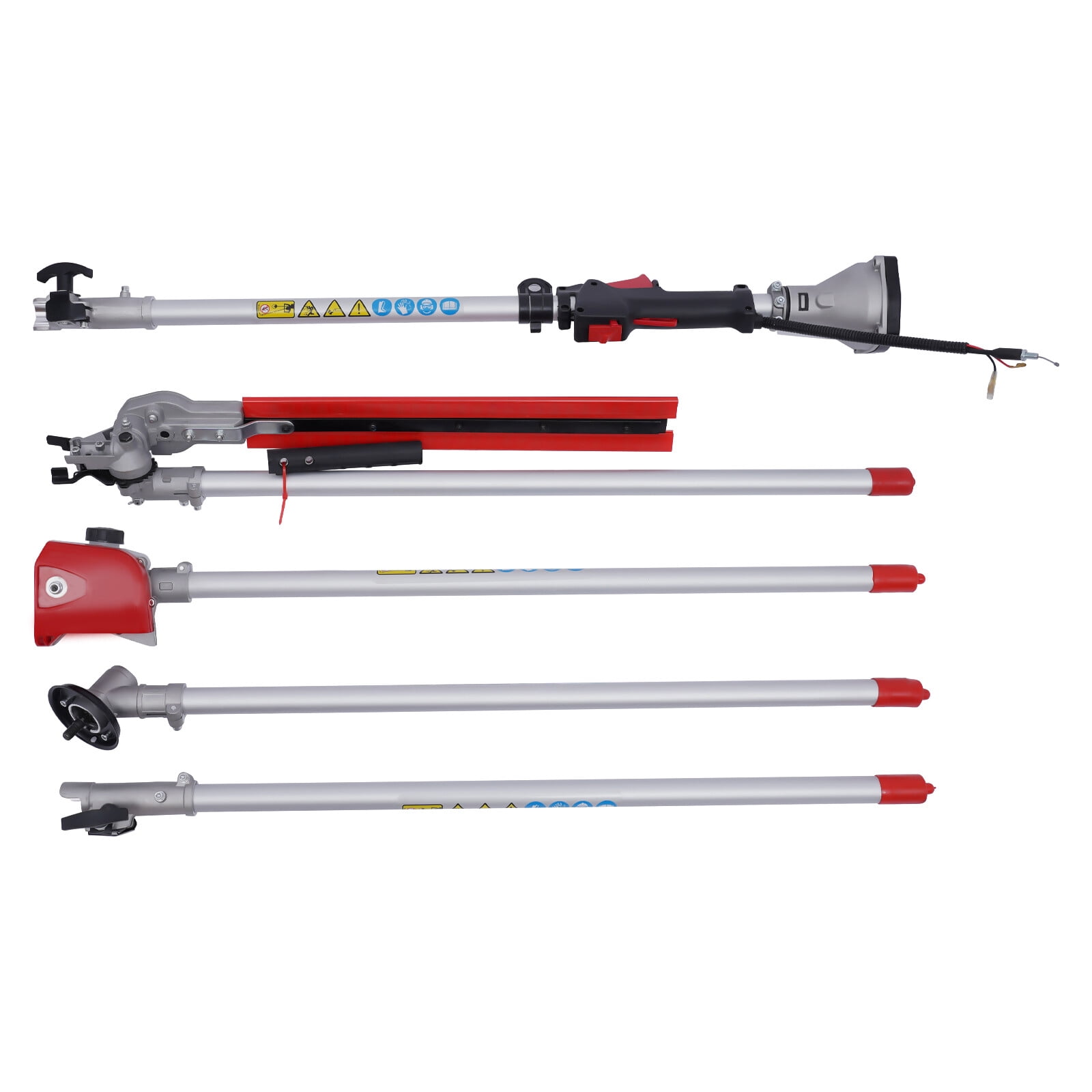PEAKORA51.7CC Gas-Powered Pole Saw Brush Cutter & Hedge Trimmer for Garden Care