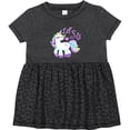 thumbnail image 3 of Inktastic Lil Sis Unicorn Little Sister Girls Baby Dress, 3 of 5