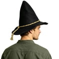 thumbnail image 4 of BRGZLK Witch Wizard Hat for Adults Men Women Stylish Felt Wide Brim Pointed Halloween Wizard Witch Hats Halloween Scarecrow Cosplay Costume Accessories 2026 Dark Blue Free Size, 4 of 4