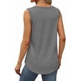 thumbnail image 2 of Aricy 3 pack Women Scoop Neck Tank Tops Plus Size Summer Sleeveless Tops Loose Fit Solid Color Casual Basic Vests Athletic Sport T-Shirt Tunic Blouse, 2 of 5