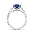 thumbnail image 2 of ANGARA Lab Grown 2.2 Ct Blue Sapphire Floral Engagement Ring for Women in 14K White Gold (Size-8mm) | September Birthstone, Anniversary, Jewelry Gift for Women | Lab-Grown Blue Sapphire Ring, 2 of 8