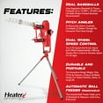thumbnail image 2 of Heater Sports Deuce 75 MPH Adjustable Baseball Pitching Machine with Automatic Ball Feeder - Delivers Fastballs & Curveballs, Suitable for All Ages, 2 of 8