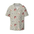 thumbnail image 4 of Custom Men's Hawaiian Shirts Face Black And Beige Geometric Pattern=3 Personalized Men Pet Baby Photo Picture Vintage Cuba Beach Sleeve Summer Bowling Short Vacation Holiday, 4 of 8