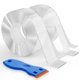 thumbnail image 1 of 2 Rollos de Cinta Adhesiva de Doble Cara Resistente, Transparente, Extraíble, para Colgar Pósteres, Alfombras y Cuadros, 1 of 5