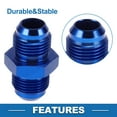 thumbnail image 4 of Unique Bargains Male Flare Reducer Hose Fitting Adapter AN8-AN8 Fuel Line Connector Aluminum Blue, 4 of 6