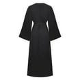 thumbnail image 6 of Fesfesfes Women Dress Loose Robe Casual Dress Foundation Solid Color Large Dress Round Neck Long Sleeve Dress or, 6 of 9