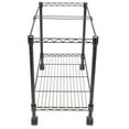 thumbnail image 2 of IVV Single Tier Metal Rolling Mobile File Cart 23.6 X 12.6 X 18" Black, 2 of 6