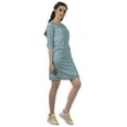 thumbnail image 4 of Moomaya Robes Courtes pour Femmes Imprimées Manches 3/4 Robe Tunique Mini Décontractée, 4 of 4