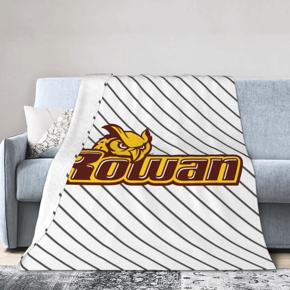 Rowan University Fleece Blanket, Very Soft Microfiber Flannel Blanket for Couch Warm and Cozy for All Seasons