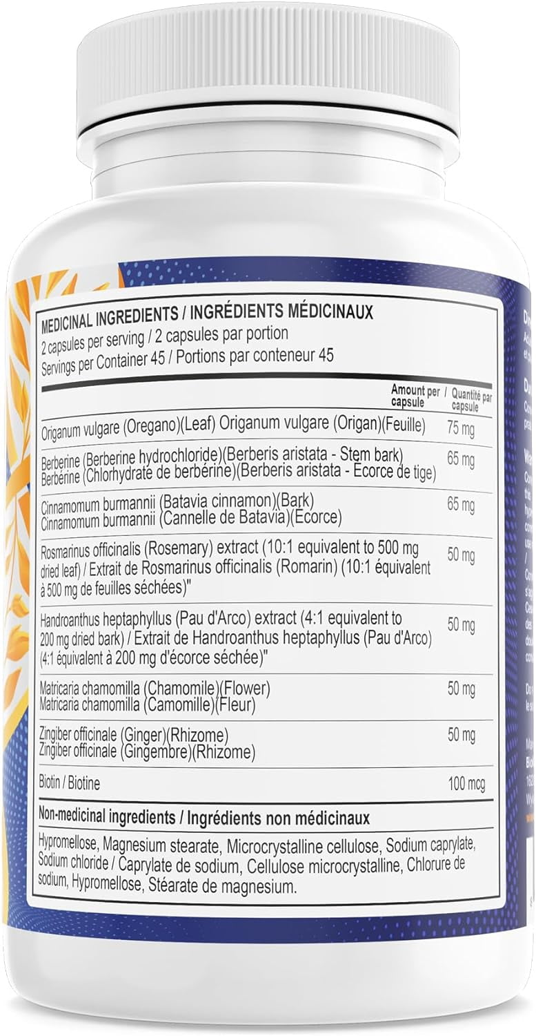 BioMatrix Candid-x | Candida Support, Oregano, Sodium Caprylate, Botanical Complex (90 Capsules)