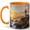 Orange, variant on Lighthouse Sunset 11oz Ceramic Mug, Coastal Ocean Coffee Cup