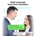 thumbnail image 3 of 2025 AI Language Translator Earbuds 3 IN 1 Translation Earbuds with 144 Languages Supported, ANC Noise Cancelling, BT 5.4, Real Time Open Ear AI Translation Earbuds, 3 of 7